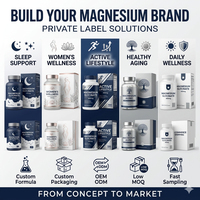 Kapsul Magnesium Glisinat 400mg OEM Suplemen Label Pribadi Kekuatan Tinggi