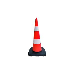 Cono de tráfico TPE de 90 cm con doble barrera de tráfico reflectante - Product Image 1