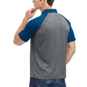 Polo en blanco personalizado bordado informal manga corta negocios botón abajo contraste color tejido ropa de hombre de talla grande polos - Product Image 3