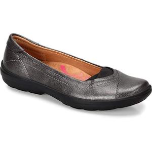 Mocassini Comfortiva Renee da Donna in Pelle e Tessuto, Colore Peltro, Punta Chiusa, Misura 6 D(W) US, Antiscivolo, Tinta Unita, Autunnali, Slip-On - Product Image 1