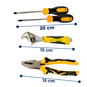 Set di Utensili Professionali 4-in-1 in Materiale CRV, Chiave Elettrica, Cacciaviti, Pinze per Uso Domestico ed Elettrico, Confezione da 1 Set - Product Image 5