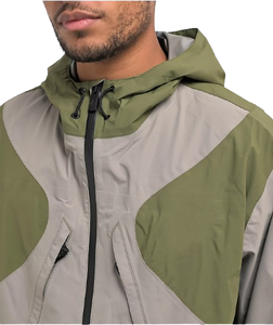 Custom Logo Men's Plus Size <b>Windbreaker</b> Jackets <b>Camping</b> Hunting Zipper Waterproof Contrast Color Hooded - Product Image 4