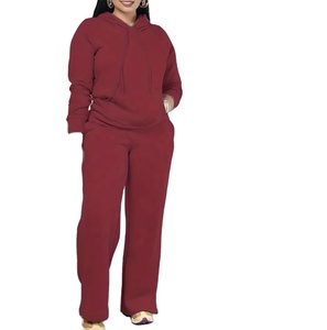 Ensemble 2 pièces d'été pour femme, style urbain, motif uni, sweat à capuche et pantalon de jogging, en molleton Spandex/Polyester anti-boulochage, coupe courte - Product Image 2