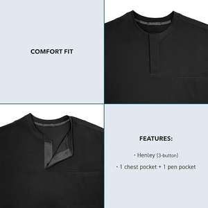 Vêtements de soins de santé pour hommes personnalisés, élégants et confortables, uniformes quotidiens, tissu tricoté léger avec un look personnalisé - Product Image 6