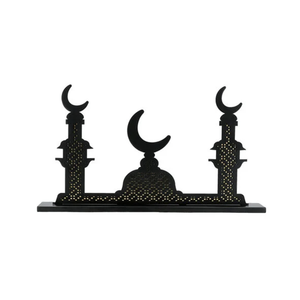 Vaisselle élégante de conception de minarets pour les festivals du Ramadan Eid Hajj Cadre de table de fête polyvalent Décoration sur le thème du Ramadan - Product Image 1