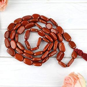 ลูกปัดแจสเปอร์รูปไข่ขนาด 12x8 มม. สีแดงเลือดนก สำหรับทำเครื่องประดับ DIY สร้อยข้อมือ สร้อยคอ ต่างหู - Product Image 4
