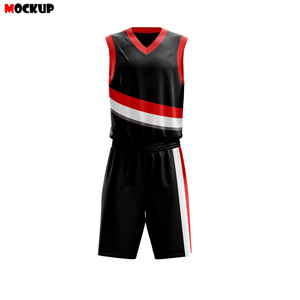 Maillot de basket-ball personnalisé, uniforme pour hommes et femmes |   Uniforme de basket-ball d'équipe imprimé par sublimation de couleur rouge en gros - Product Image 5