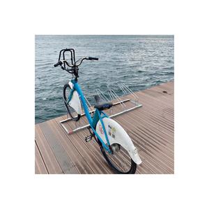 Five Bike Outdoor Floor <b>Standing</b> Eco-Friendly Lightweight Galvanized Iron Parking Rack 40x175 Cm Public Areas Schools - Product Image 1