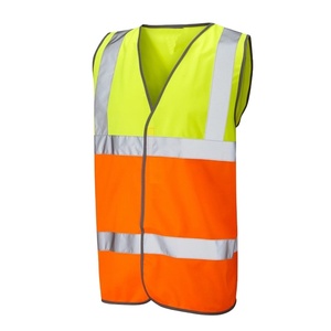 Construction Vest High Visibility Clothing Polyester Mesh Vest Hi Vis Work <b>Security</b> Reflective Safety Vest - Product Image 1