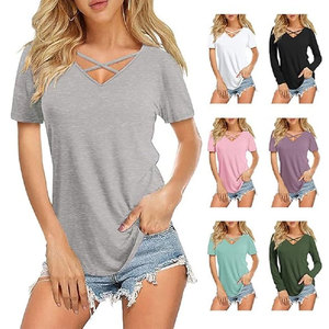 เสื้อยืดคอกลมแขนสั้นสำหรับผู้หญิงเสื้อยืดแฟชั่นสำหรับทุกเพศ - Product Image 4