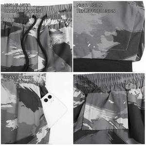 Maillot de bain de plage avec cordon de serrage imprimé Shorts athlétiques pour hommes Shorts de sport Shorts de gymnastique à séchage rapide - Product Image 4