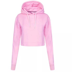 Nueva llegada Crop Top Sudadera con capucha para mujer Impresión de logotipo personalizado Cuello con capucha Longitud corta Mejor diseño - Product Image 4