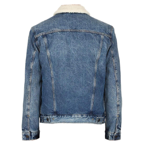 Veste en jean pour homme de haute qualité, tendance, sur mesure, avec doublure en fourrure sherpa, design personnalisé, vestes en jean pour homme - Product Image 5