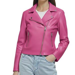 Veste d'hiver pour femme en cuir véritable de qualité supérieure, col montant uni, fermeture éclair, taille unique, design personnalisé, nouveau style, authentique - Product Image 6