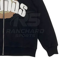 Pakaian Fashion Ukuran Besar Hoodie Cetak Puff 100% Katun Musim Dingin Gaya Terbaru Grosir