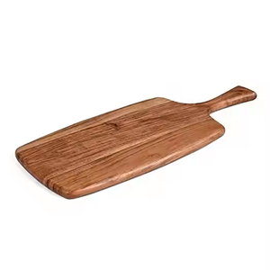 Tabla de cortar Dara Food hecha de madera maciza de teca con acabado de madera natural Adecuado para restaurantes de glowin fashion - Product Image 6