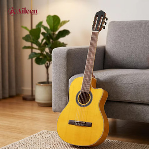 <span class=keywords><strong>Guitare</strong></span> <span class=keywords><strong>flamenco</strong></span> 39 pouces pour étudiants, finition brillante, instruments de <span class=keywords><strong>musique</strong></span> de qualité ACG10CE - Product Image 1