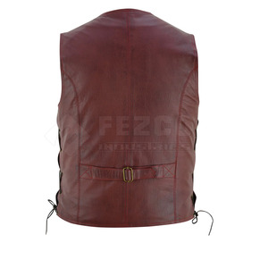 Nuevo diseño Demanda de los clientes Chaleco de cuero para hombres Mejor edición Nueva calidad Chaleco de cuero transpirable de baja tasa - Product Image 3