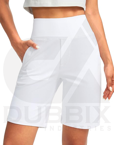 Pantalones cortos Cargo para mujer Fitness Short 100% Poliéster Logotipo personalizable Etiqueta Color Patrón Diseño Pantalones cortos para mujer - Product Image 3