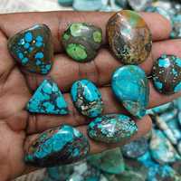 100% natürliche Tibet Türkis Cabochon Großhandels preis Lot Tibet Türkis Lose Edelsteine Für Schmuck herstellung Stein