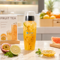 Canettes de boisson transparentes en PET avec anneau d'ouverture EOE 330ml 350ml 500ml pour café, soda, boisson énergisante, emballage pour fêtes