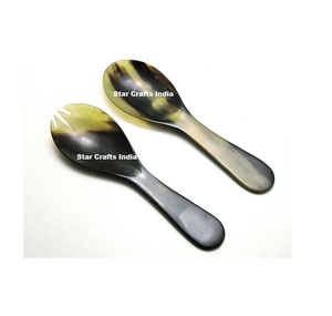 Ensemble de saladiers en corne naturelle de conception nouvelle, écologique, style américain, taille et logo personnalisables, passe au lave-vaisselle, outil de cuisine - Product Image 2