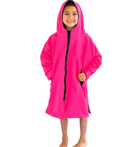 Doublure polaire pour jeunes Parka de bain Sportswear Parka de natation unisexe Parka doublée de serviette manteau compétition polaire imperméable OEM - Product Image 3