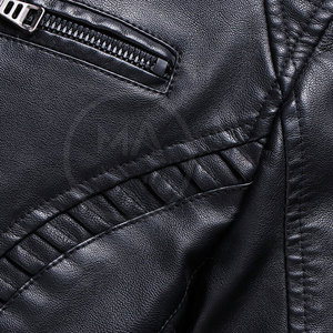 Custom Design <b>Leather</b> <b>Jacket</b> Solid Color <b>Men</b> <b>Leather</b> <b>Jacket</b> Streetwear Breathable <b>Men</b> <b>Leather</b> <b>Jacket</b> - Product Image 4
