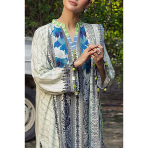 Conjunto de Traje de 3 Piezas para Mujer con Estampado de Rayas Zari y Jacquard, con Dupatta SP-52089 - Product Image 5