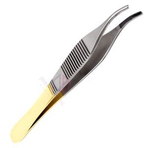 Pinzas para tejidos Adson Brown 9x9 dientes de acero inoxidable |   Herramienta Quirúrgica Manual Profesional para Cirugía Plástica y General - Product Image 6