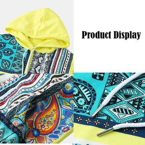 Sweat à capuche personnalisé imprimé par sublimation 100% polyester imperméable coupe ample vêtements de sport d'hiver service OEM - Product Image 3