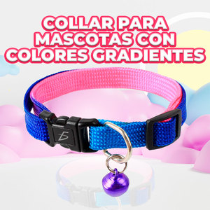 Collare per Animali Domestici Regolabile di Lusso, Guinzaglio in Silicone e Nylon Personalizzato con Colore Sfumato, Stile Moderno ed Elegante con Stampa di Cartoni Animati - Product Image 2