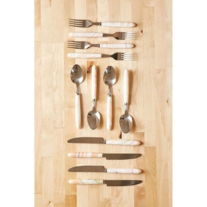 Modern look Stainless steel flatware set with unique marble handle high quality luxury cutlery set for restaurant wedding - Product Image 1