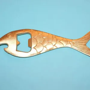 Vintage Messing Flesopener, Pet Lifter-Fish Mid Century Barware & Bar Cart Accessoires Groothandel