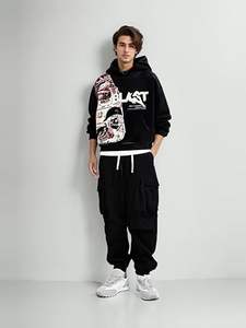 Sudadera con Capucha Extra Grande con Estampado Gráfico, Estilo Vintage, Tendencia 2025 - Product Image 4