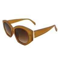 Lunettes de soleil de créateur Cateyes surdimensionnées Lunettes de soleil personnalisées en métal pour femmes