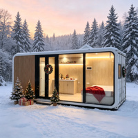 Cabane de Noël Apple 13m² – Villa Modulaire Préfabriquée avec Cuisine Prête à l'emploi pour une Vie de Vacances en Résidence