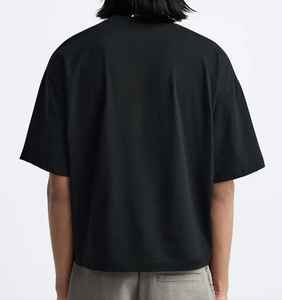 Manufacturer Wholesale High Quality Men's Oversized Box Cut Tee 250 Gsm Heavyweight 100% Cotton <b>Crop</b> <b>T</b>-<b>shirt</b> with Boxy <b>Fit</b> - Product Image 5