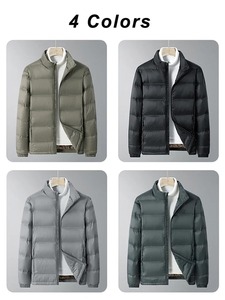 Veste d'hiver en duvet pour hommes Business Casual Stand Collar Windbreaker Coat White Duck Down Padded Warm Down Jackets Big Size 8XL - Product Image 2