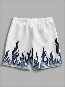 Venta al por mayor Hip Hop High Street Summer Heavyweight Cotton Pantalones cortos con cordón Hombres Diseñador Vintage Sun Faded Acid Wash Sweat Short - Product Image 4