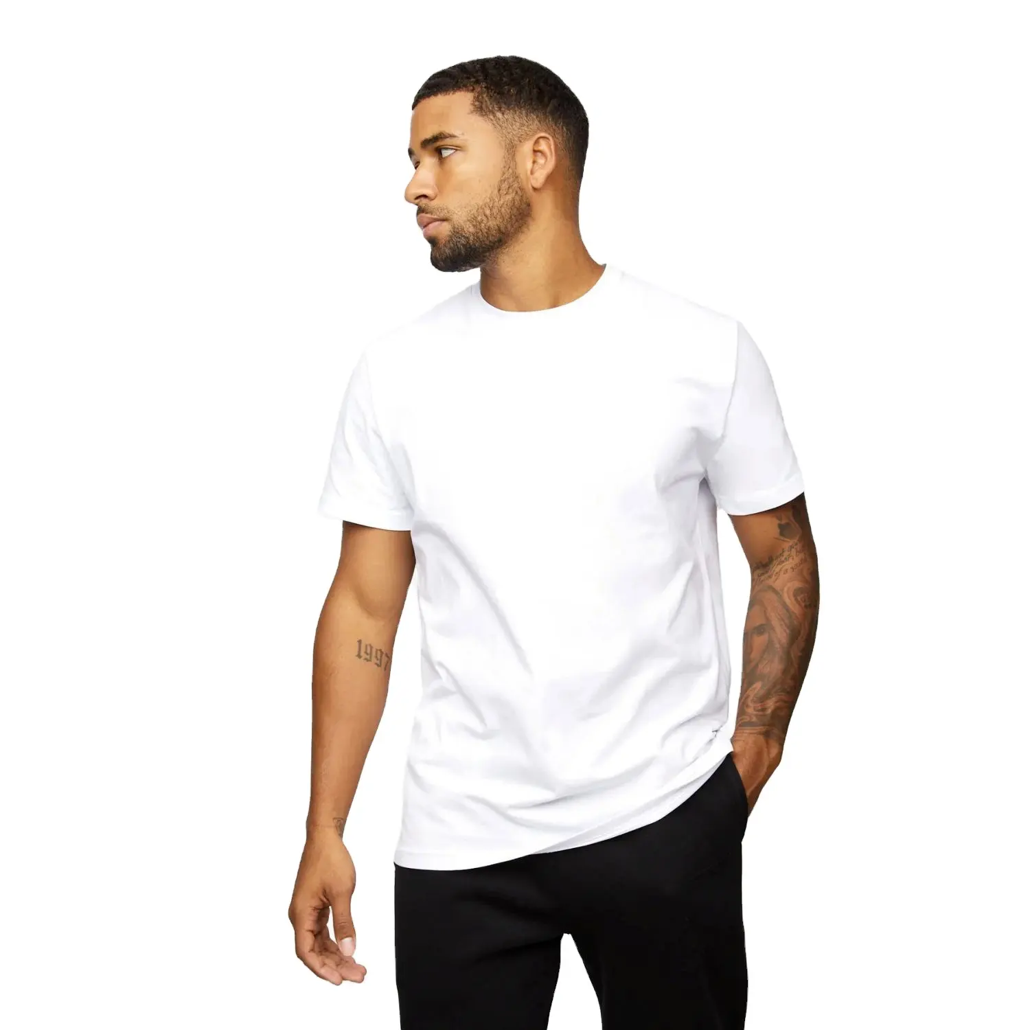 High Quality 240 GSM Drop Shoulder Heavyweight T shirt Luxury Blank Heavy Cotton Custom Streetwear Oversized T Shirt Man