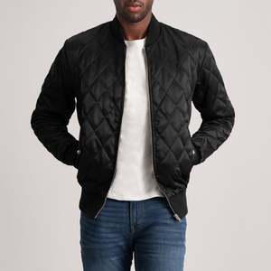 Danson Men's Women's <b>Quilted</b> Varsity <b>Jacket</b> Black Wool Leather Water Proof Embroidered Vintage Style High Quality XS <b>Pattern</b> - Product Image 2