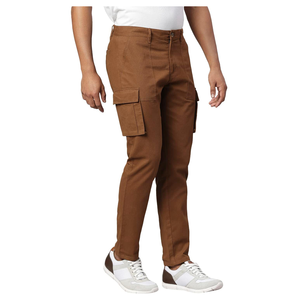 Pantalon cargo de randonnée multi-poches de couleur unie pour hommes en plein air décontracté avec logo personnalisé de haute qualité en vente - Product Image 6