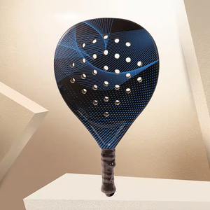 Fabricante profesional 2025, recién llegados, tecnología mejorada, altamente elástica, duradera, logotipo personalizado, raqueta de Pádel de fibra de carbono - Product Image 1