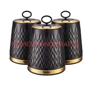 Storage <b>Canister</b> <b>Set</b> <b>of</b> 3 Decorative Storage Box Containers Kitchen Organizer Metal <b>Canister</b> <b>Set</b> Decorative Storage Boxes - Product Image 1