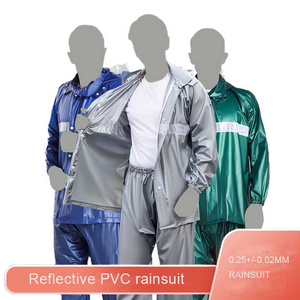 Traje de lluvia de primavera y otoño para hombre, traje de lluvia informal de Color sólido con un solo pecho, traje de lluvia ajustado para hombre, prendas de vestir de algodón - Product Image 2