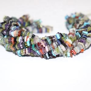 Perles Disco Naturelles Multi-Gemstone Forme Carrée Lisse Brins de 5mm pour la Fabrication de Bijoux avec Pierres Précieuses en Vrac - Product Image 1