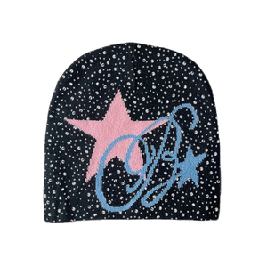Bonnets d'hiver en strass personnalisés de haute qualité avec logo personnalisé Bonnet en tricot chaud pour hommes et femmes - Product Image 4