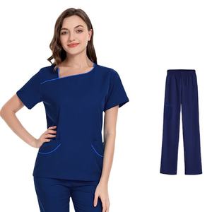 Top qualité vêtements médicaux mode soins infirmiers gommages uniforme ensemble gommages uniformes femmes classique hôpital uniformes - Product Image 1