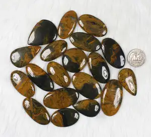 Lote de pedras preciosas Pietersita natural por atacado, cabochão para fazer joias, pedras de Pietersita para colar